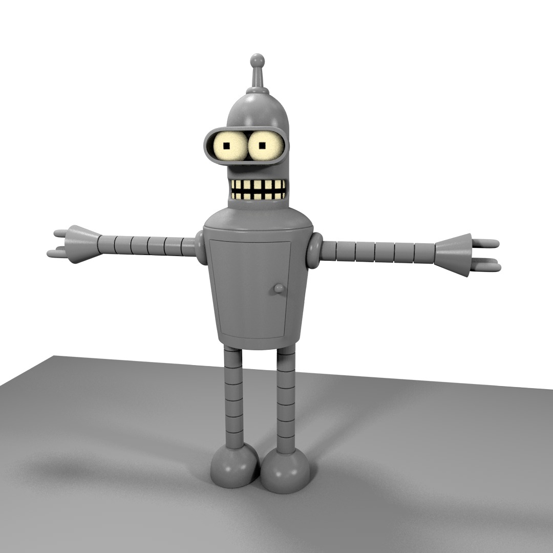 Character Bender Robot 3D model_3