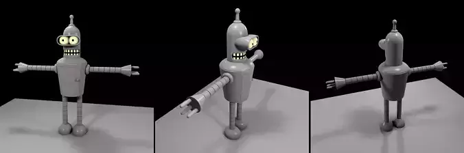 Character Bender Robot 3D model