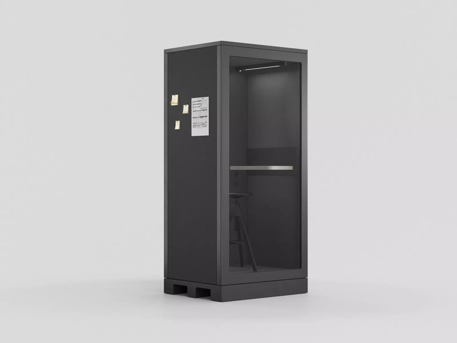 Talky S Mirco Office with Post it Wall 3D model_0