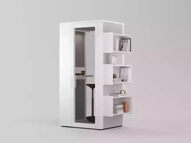 Talky S Phone Booth with Shelves
