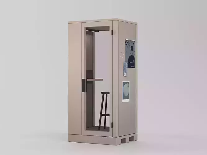 Talky S Phone Booth with Post it Wall