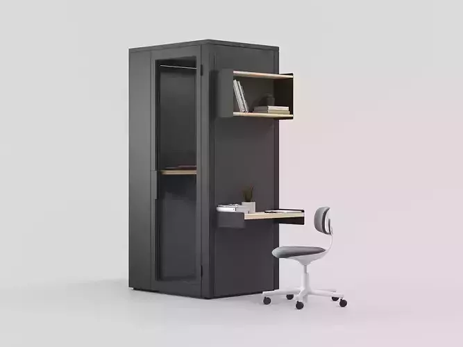 Talky S Phone Booth with Multiple Workspaces
