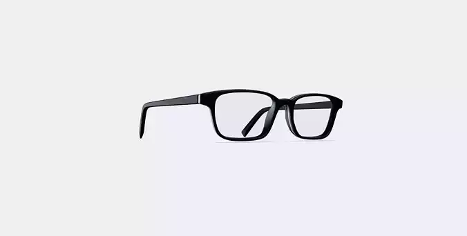 Crane Low Bridge Fit Eyeglasses in Black Matte Eclipse