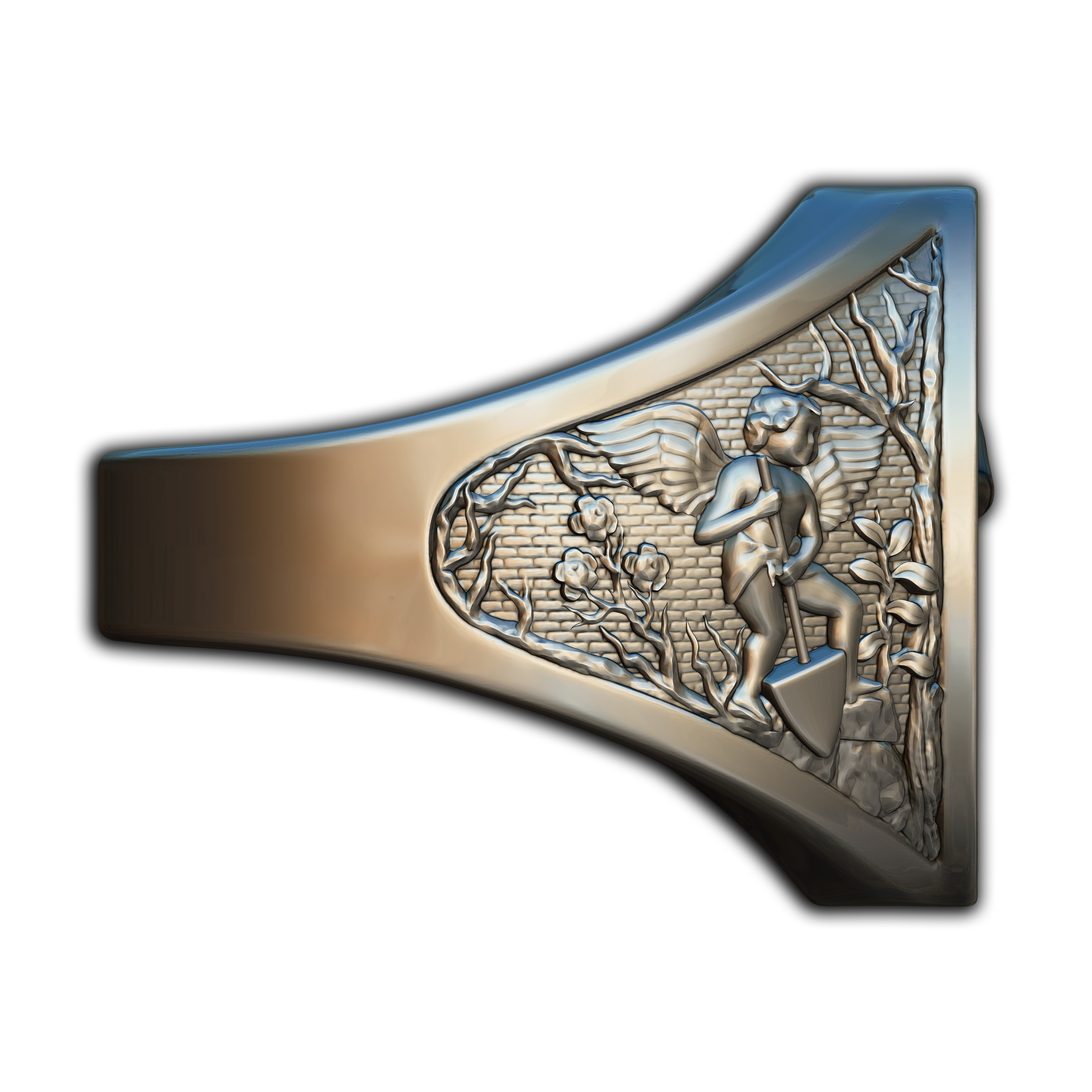 Cherub Ring 3D print model_5