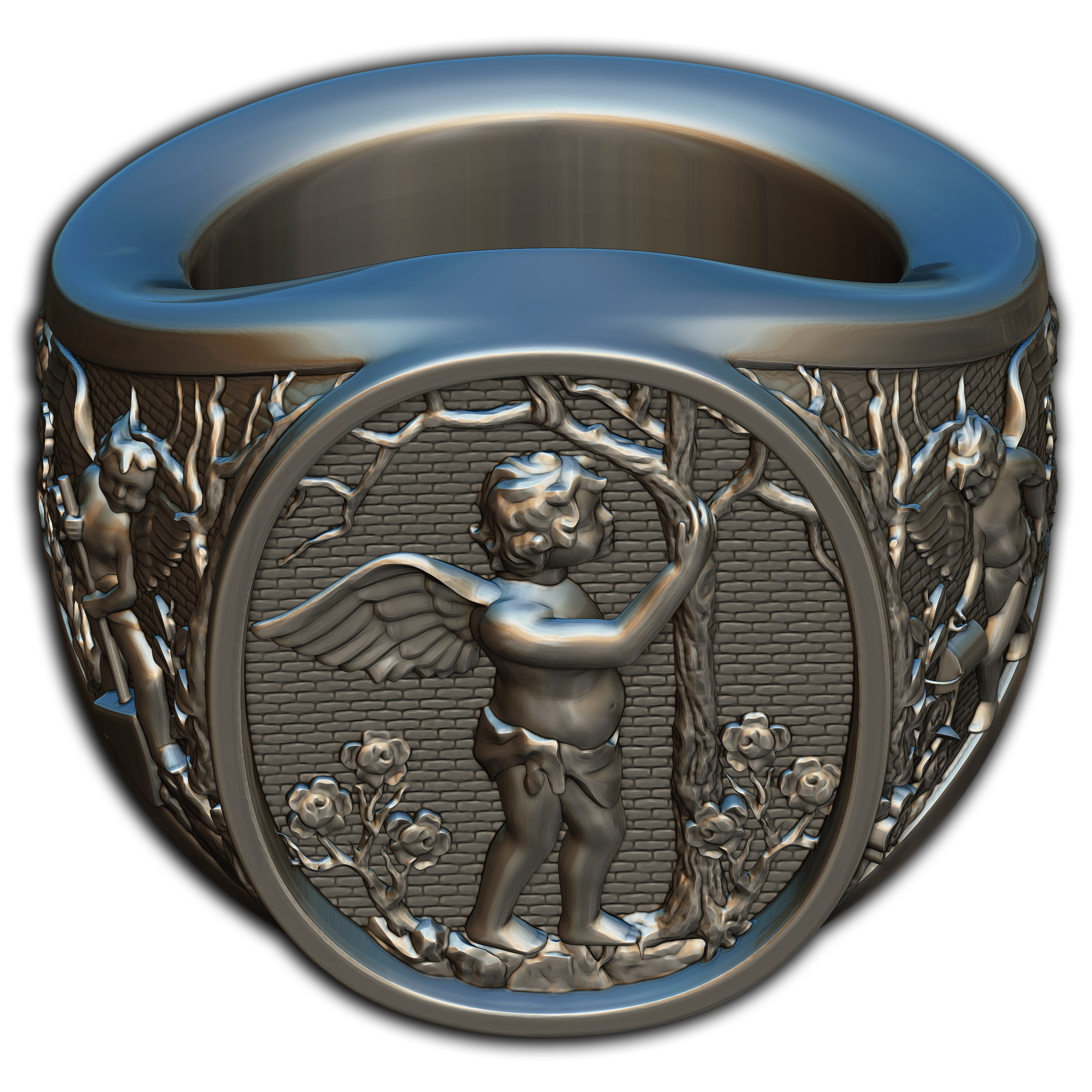 Cherub Ring 3D print model_1