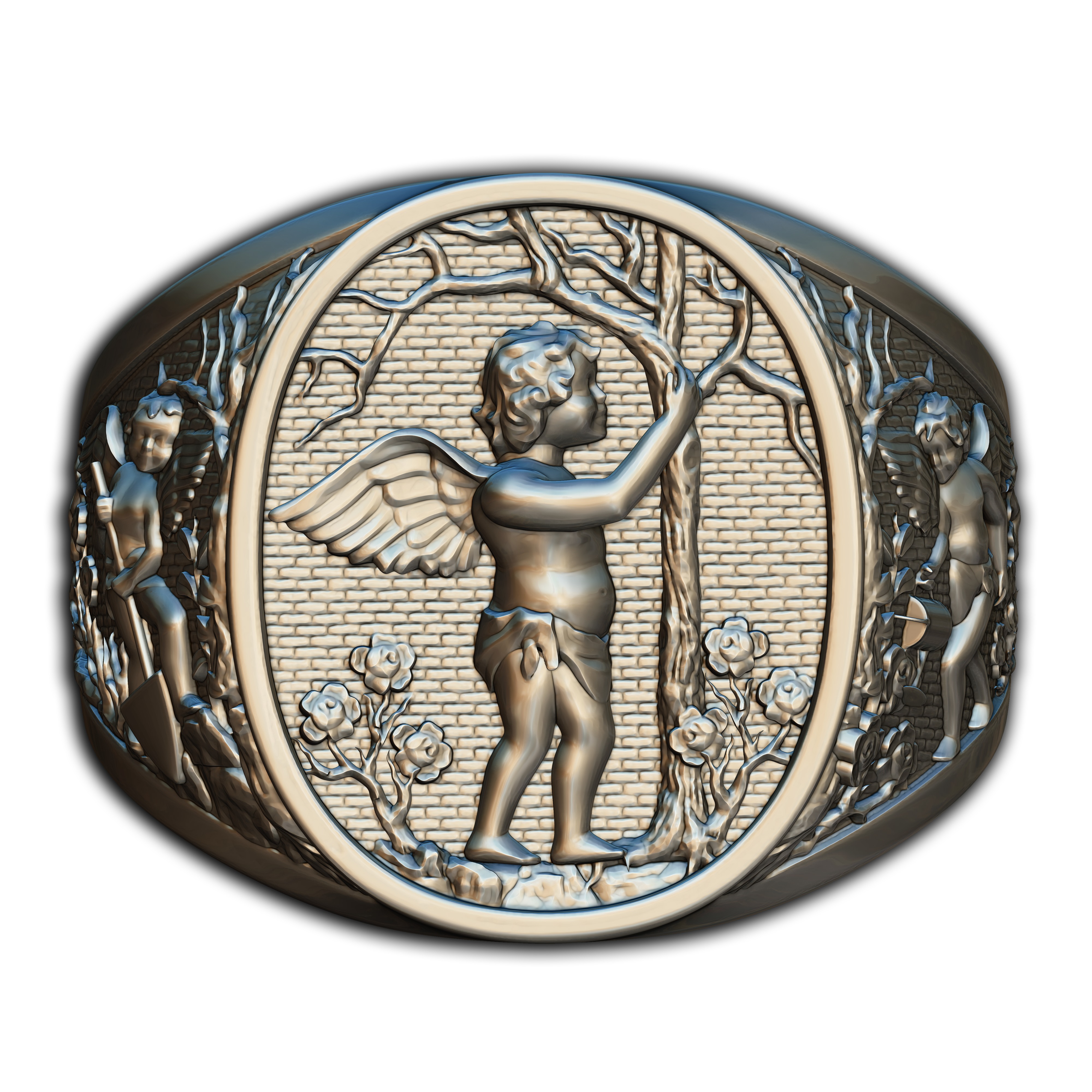 Cherub Ring 3D print model_2