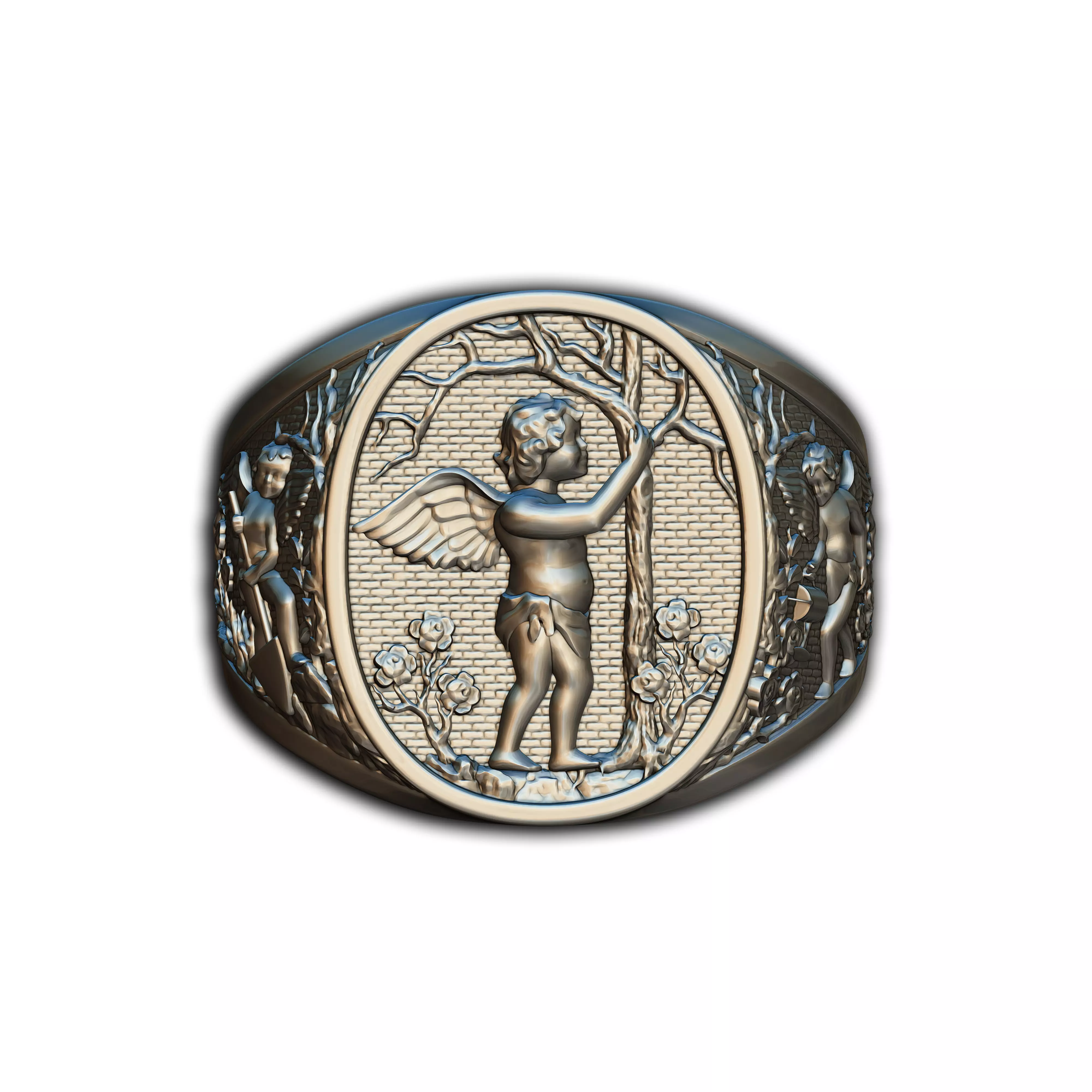 Cherub Ring 3D print model_0