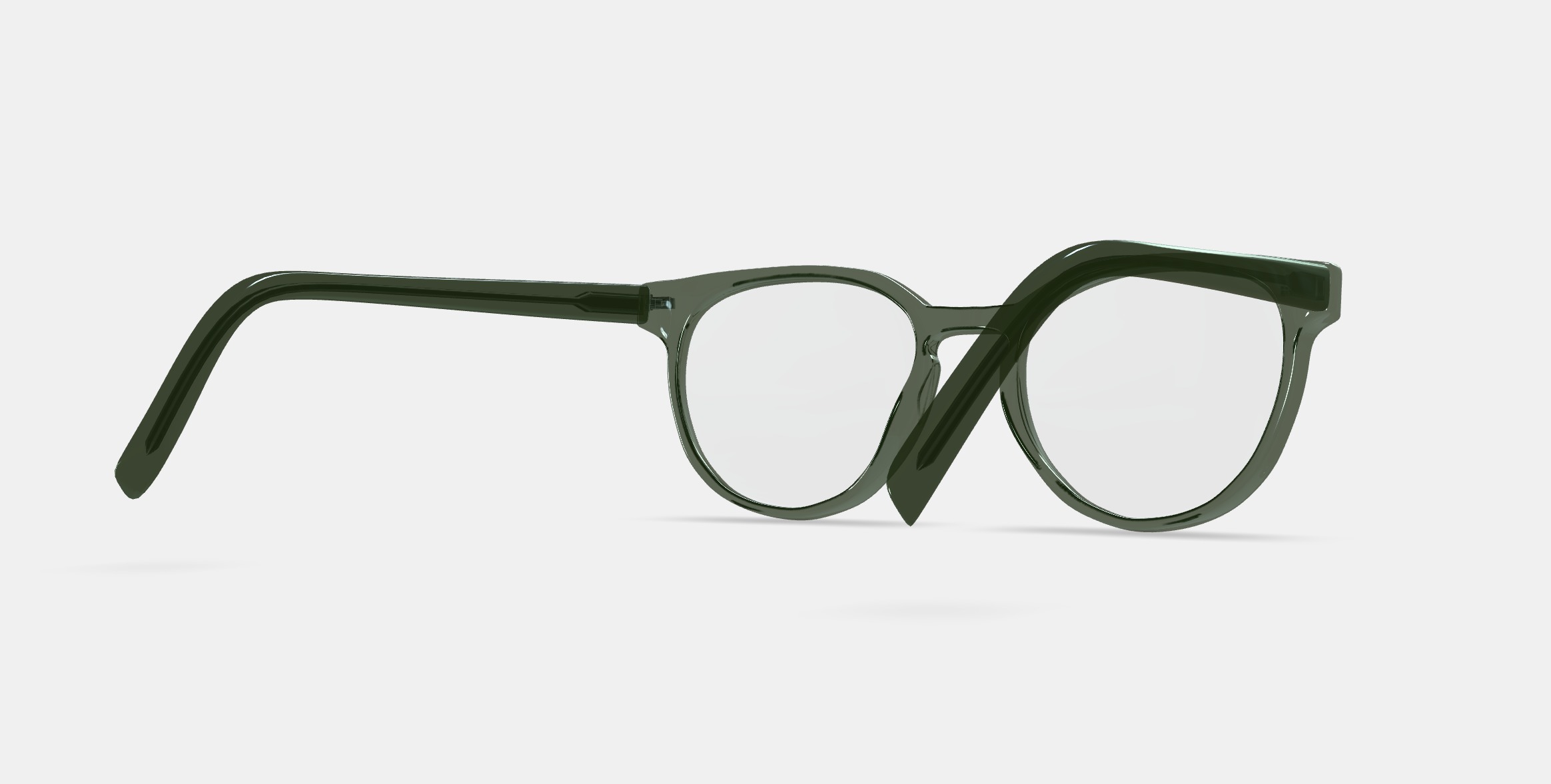 Wright Low Bridge Fit Eyeglasses in Rosemary Crystal Low-poly 3D model_6