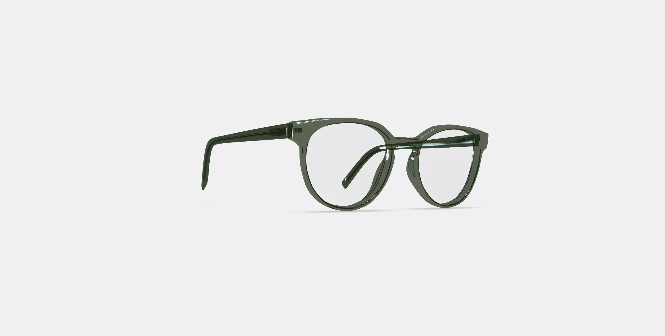 Wright Low Bridge Fit Eyeglasses in Rosemary Crystal Low-poly 3D model_0