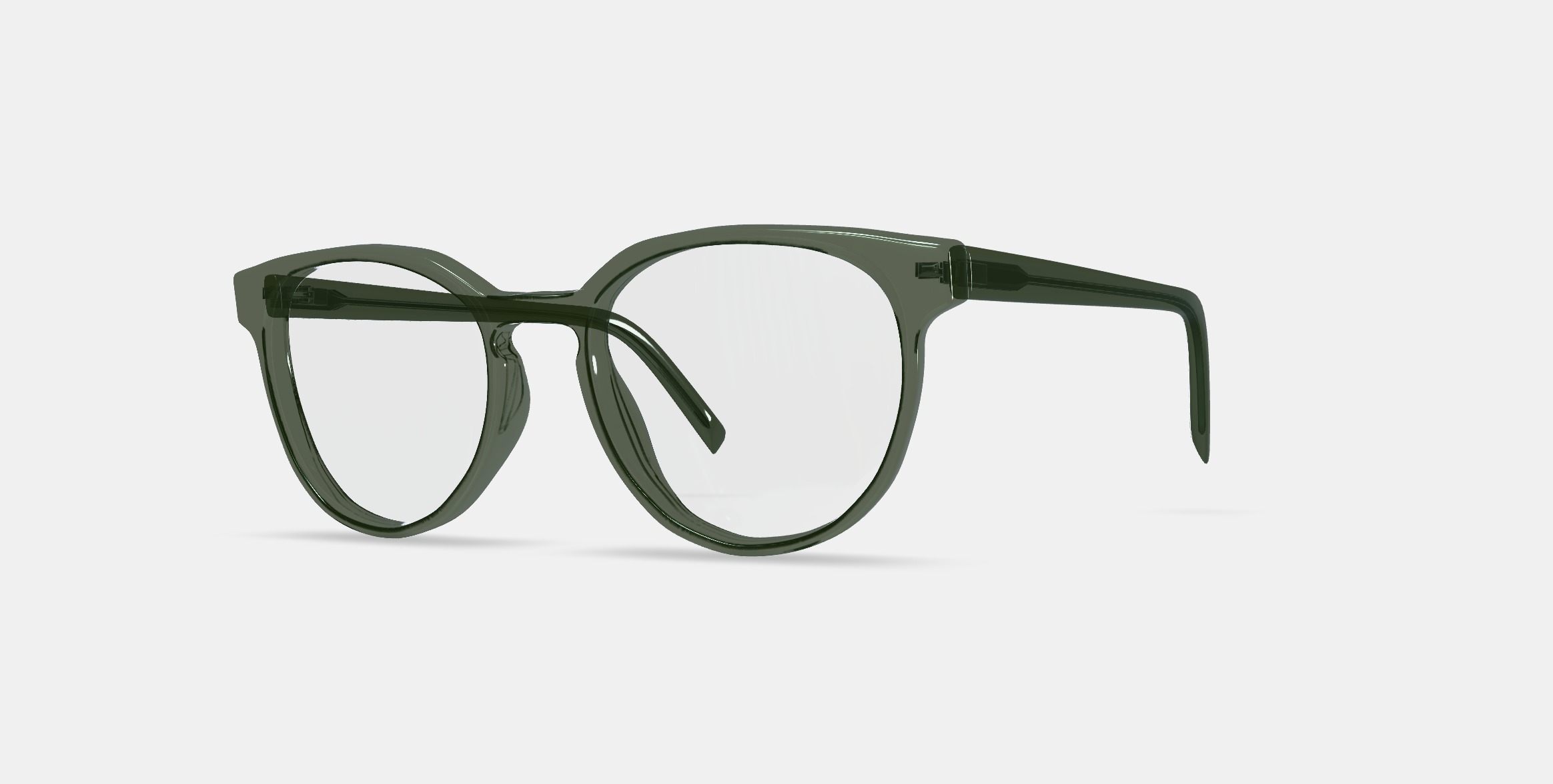 Wright Low Bridge Fit Eyeglasses in Rosemary Crystal Low-poly 3D model_13