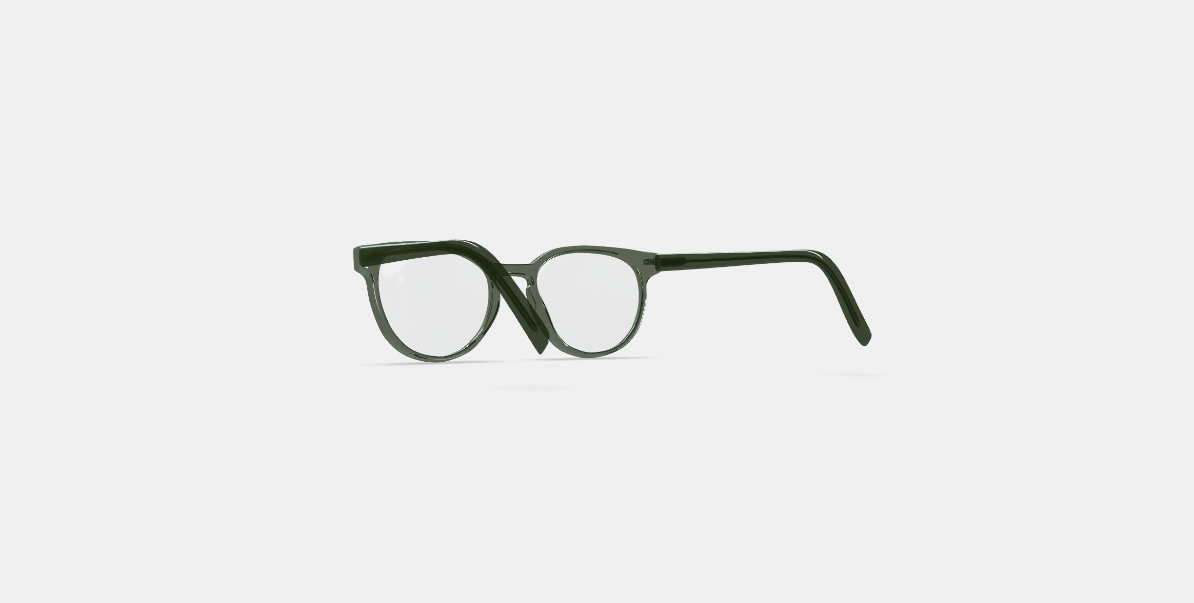 Wright Low Bridge Fit Eyeglasses in Rosemary Crystal Low-poly 3D model_16