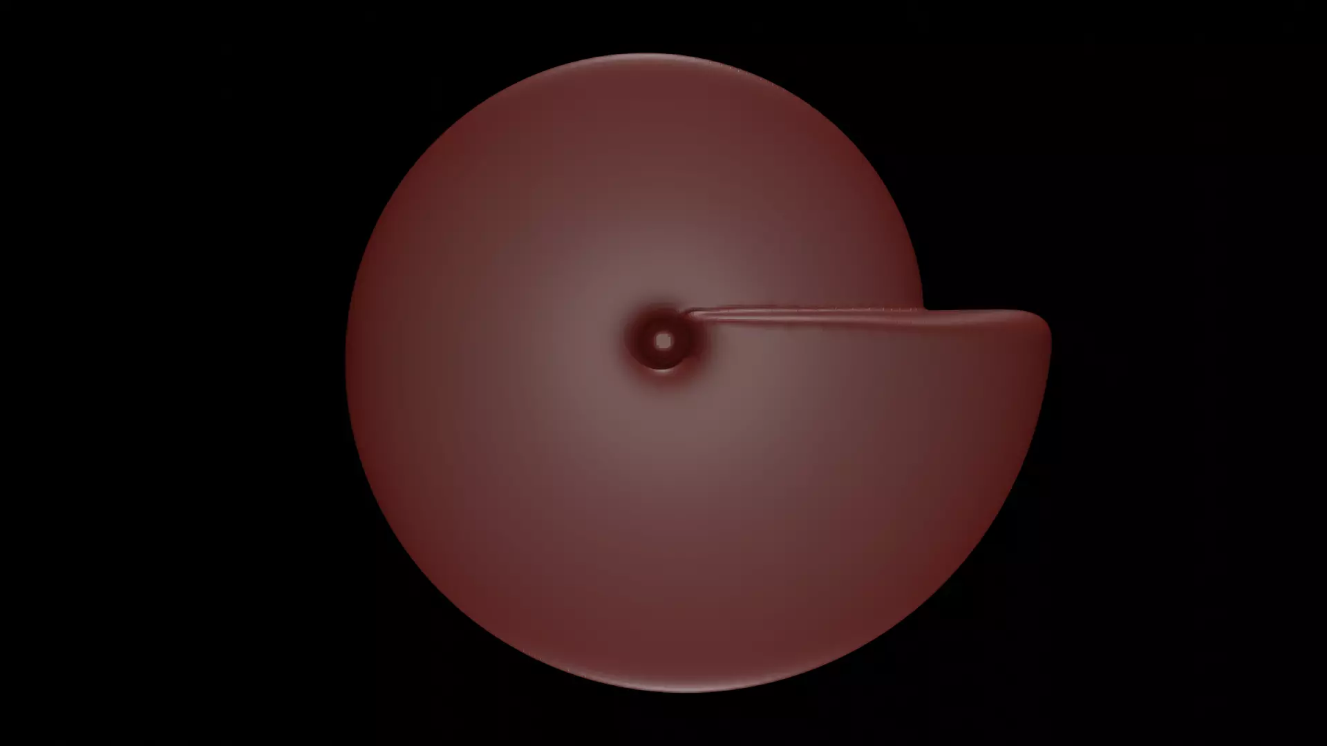 Ammonoid shell involute and compressed Prodromites 3D model_0