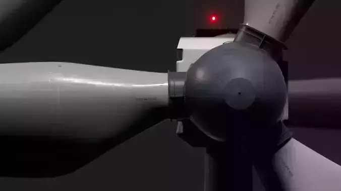 Wind Tourbine High Poly 3D Model C4D Rigged 3D model