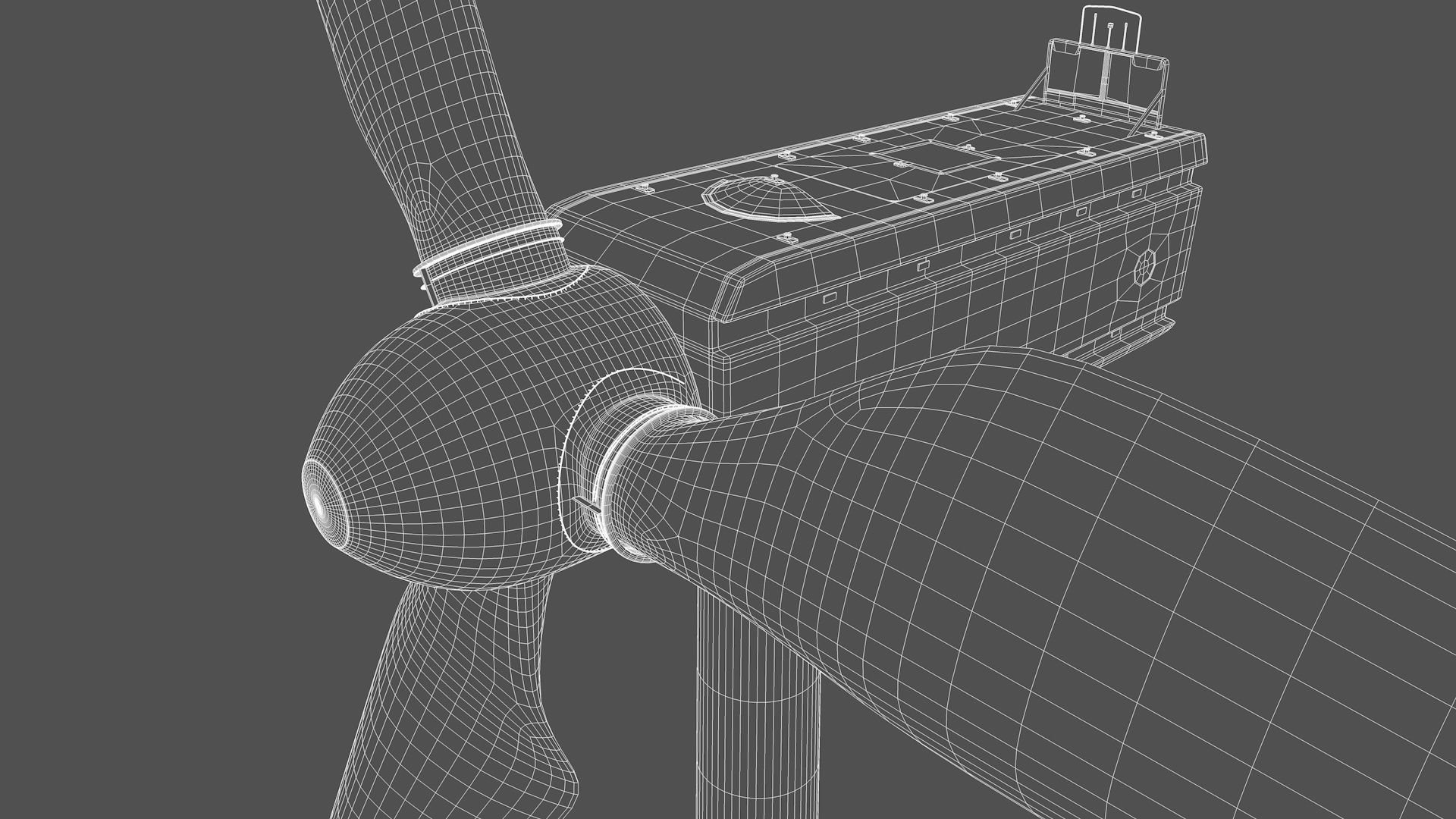 Wind Tourbine High Poly 3D Model C4D Rigged 3D model_5