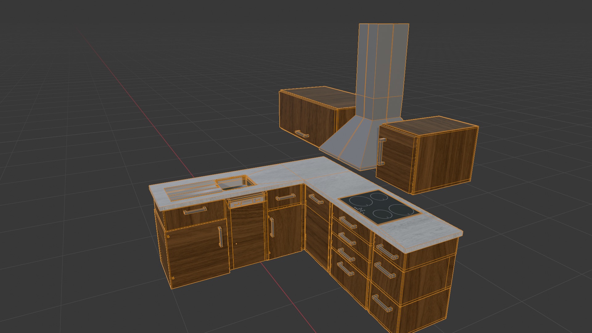 Corner Kitchen Unit - Functional and Modern Design Free 3D model_6