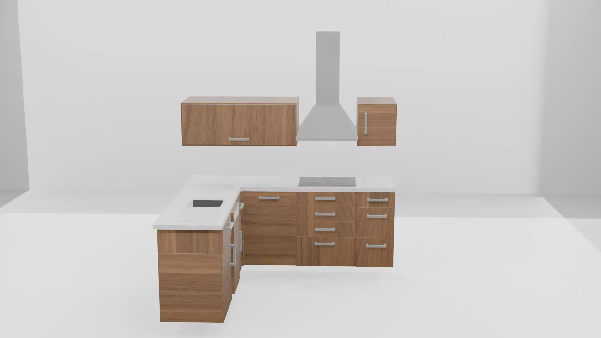 Corner Kitchen Unit - Functional and Modern Design Free 3D model_0