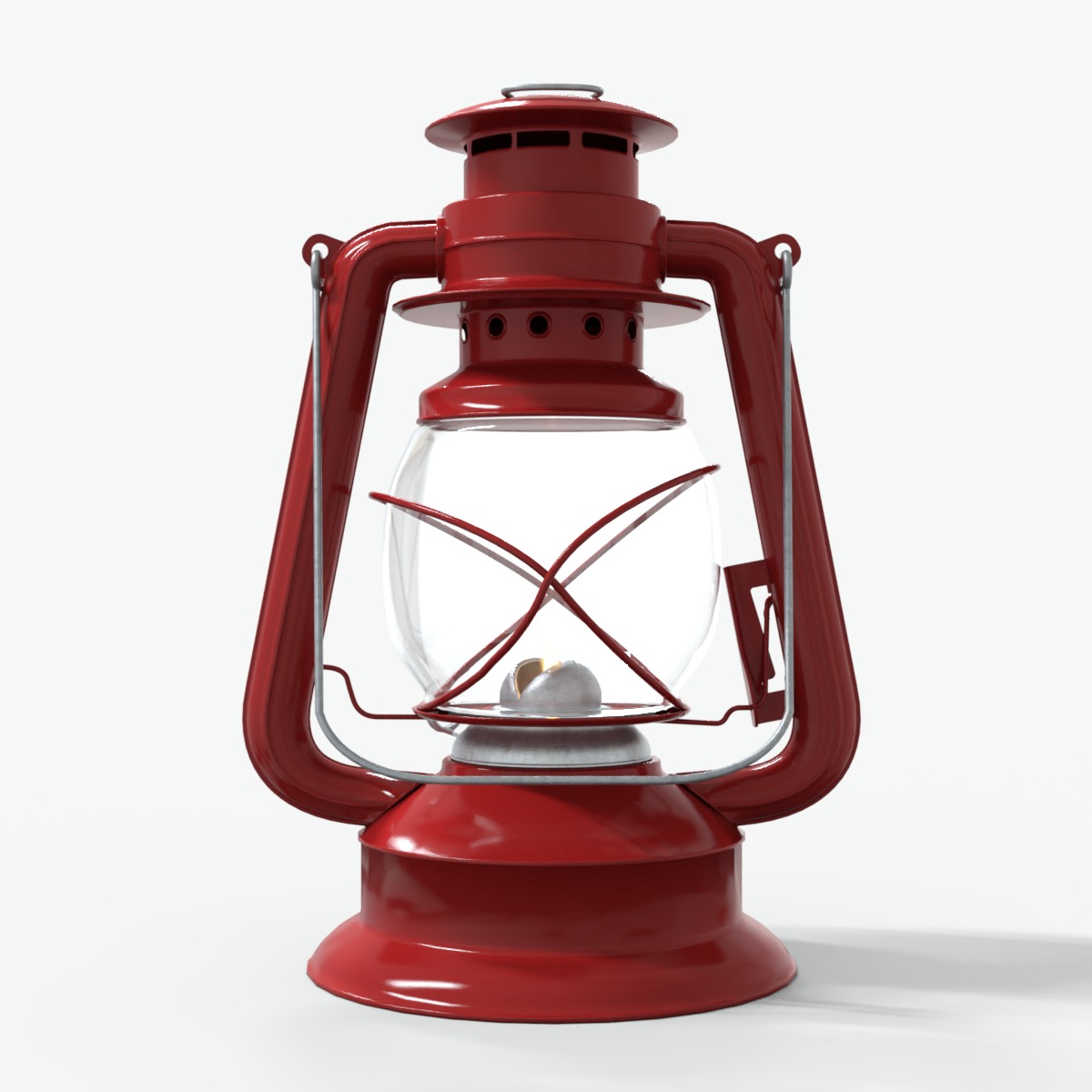 Kerosene Lamp Low-poly 3D model_7