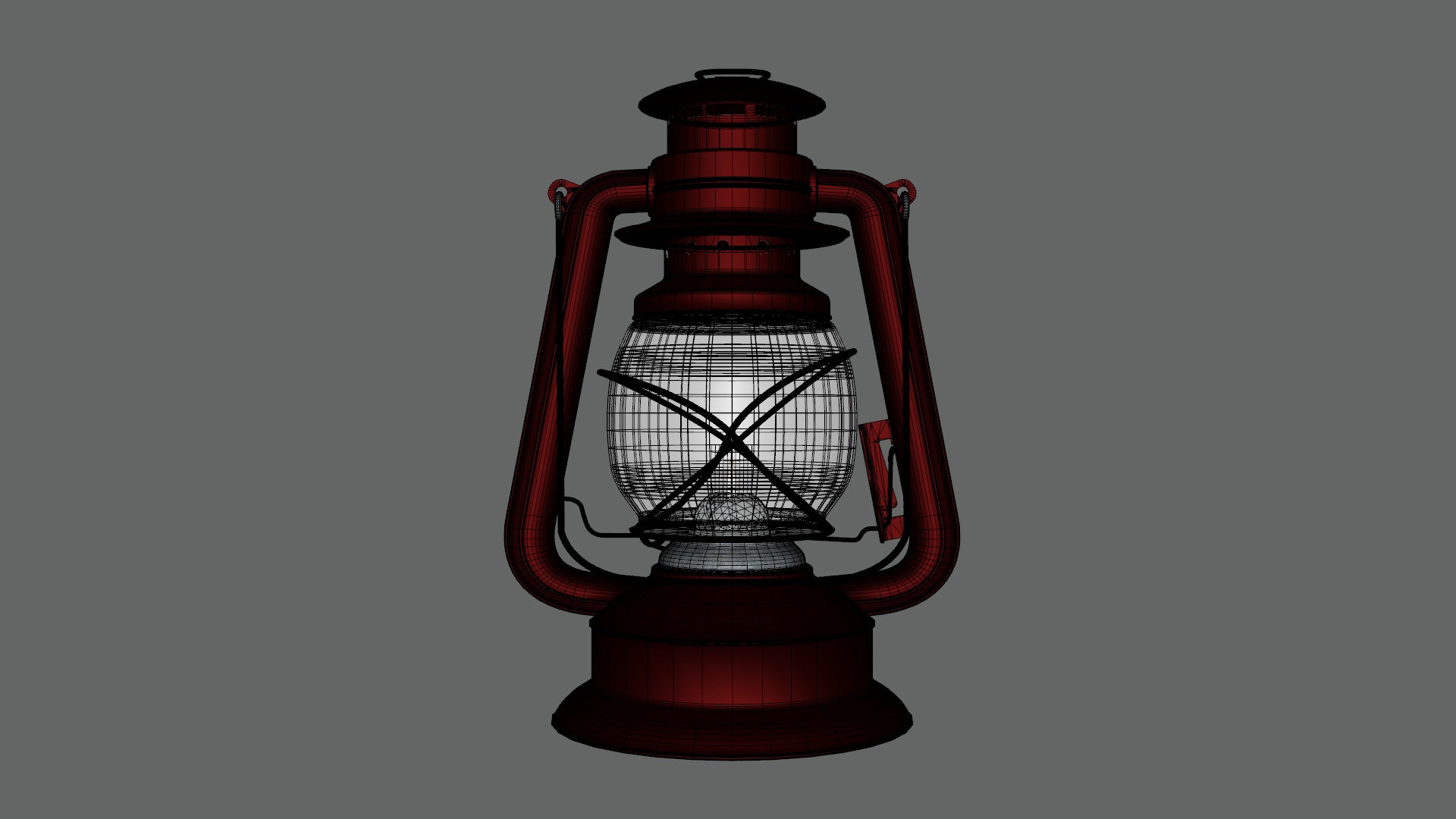 Kerosene Lamp Low-poly 3D model_11