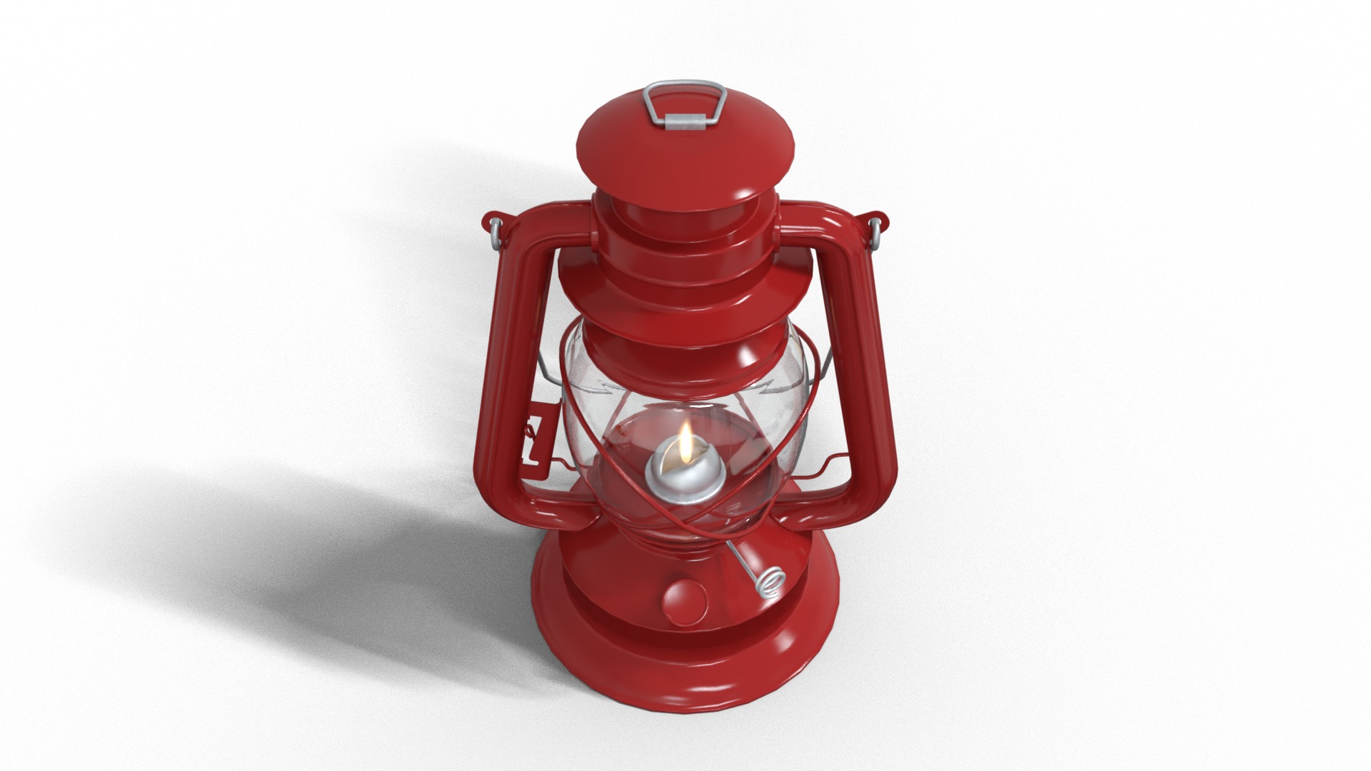Kerosene Lamp Low-poly 3D model_3