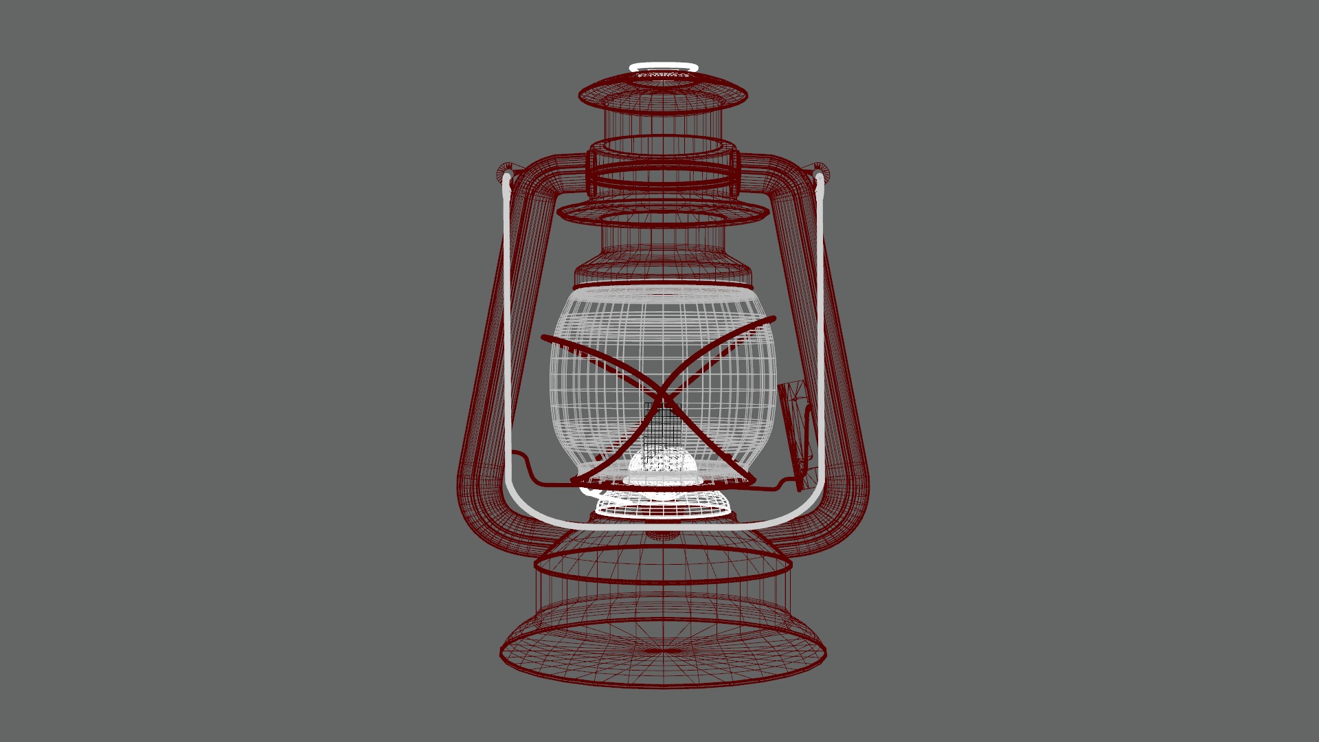 Kerosene Lamp Low-poly 3D model_9