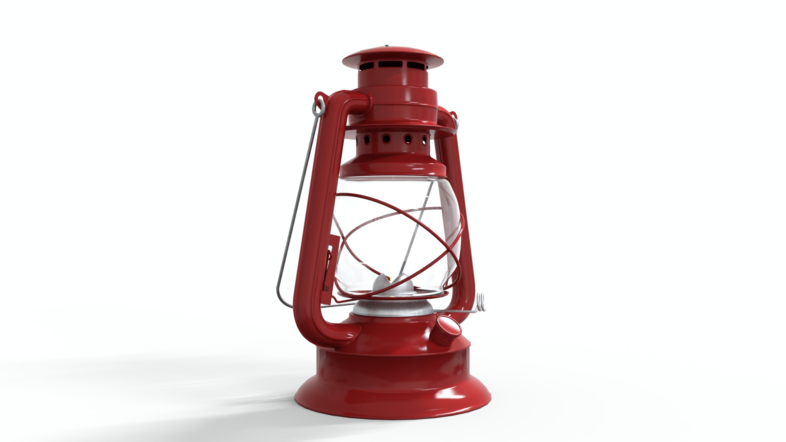 Kerosene Lamp Low-poly 3D model_2