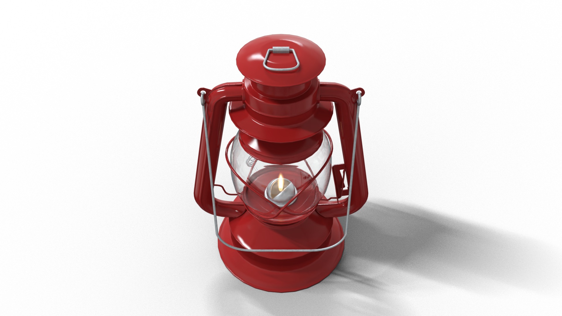 Kerosene Lamp Low-poly 3D model_4