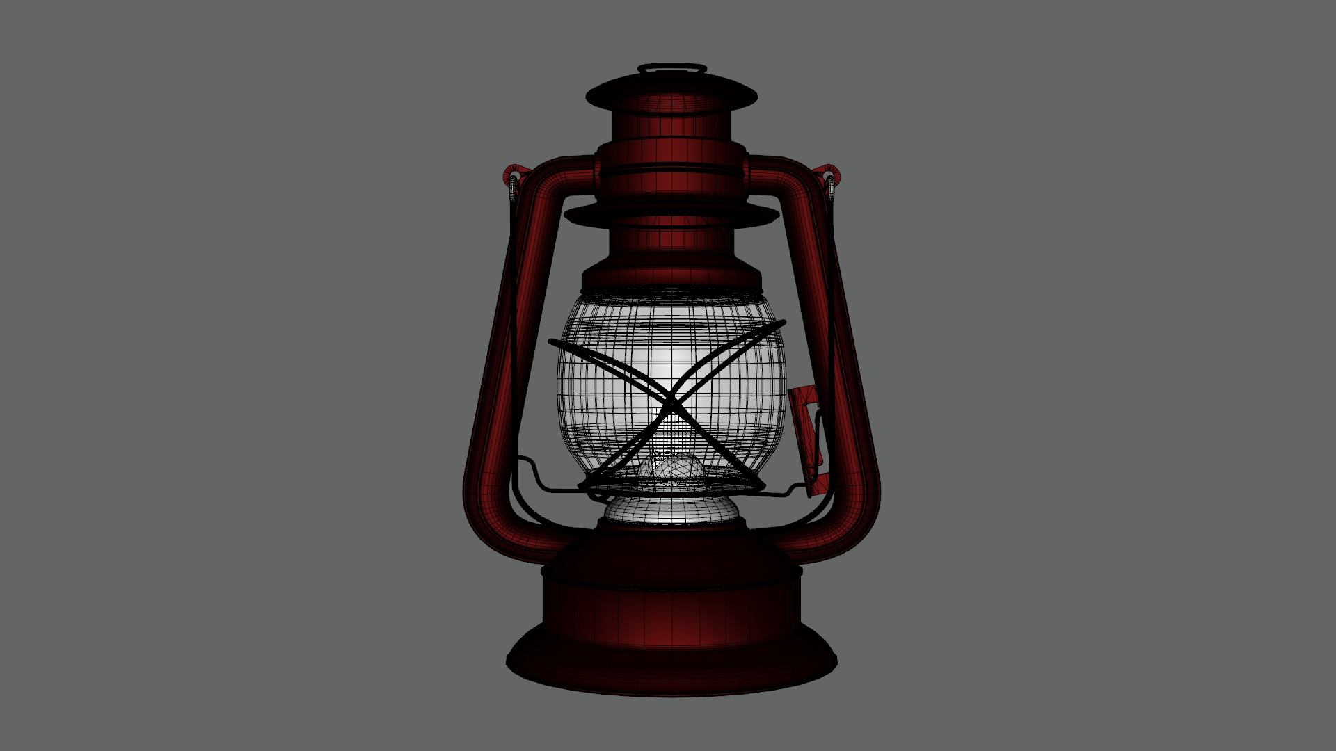 Kerosene Lamp Low-poly 3D model_10