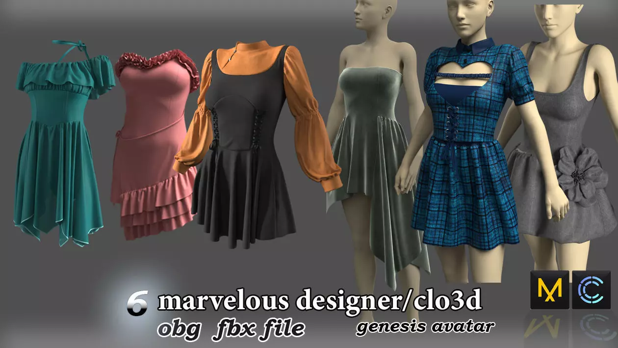 collection of game clothes vol 2 3D model