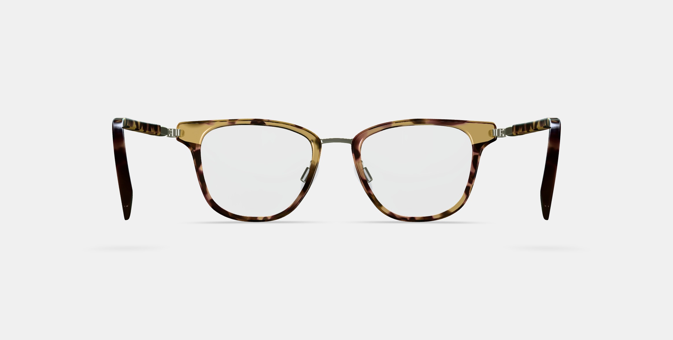 Morley Eyeglasses in Brioche Tortoise with Riesling Low-poly 3D model_15