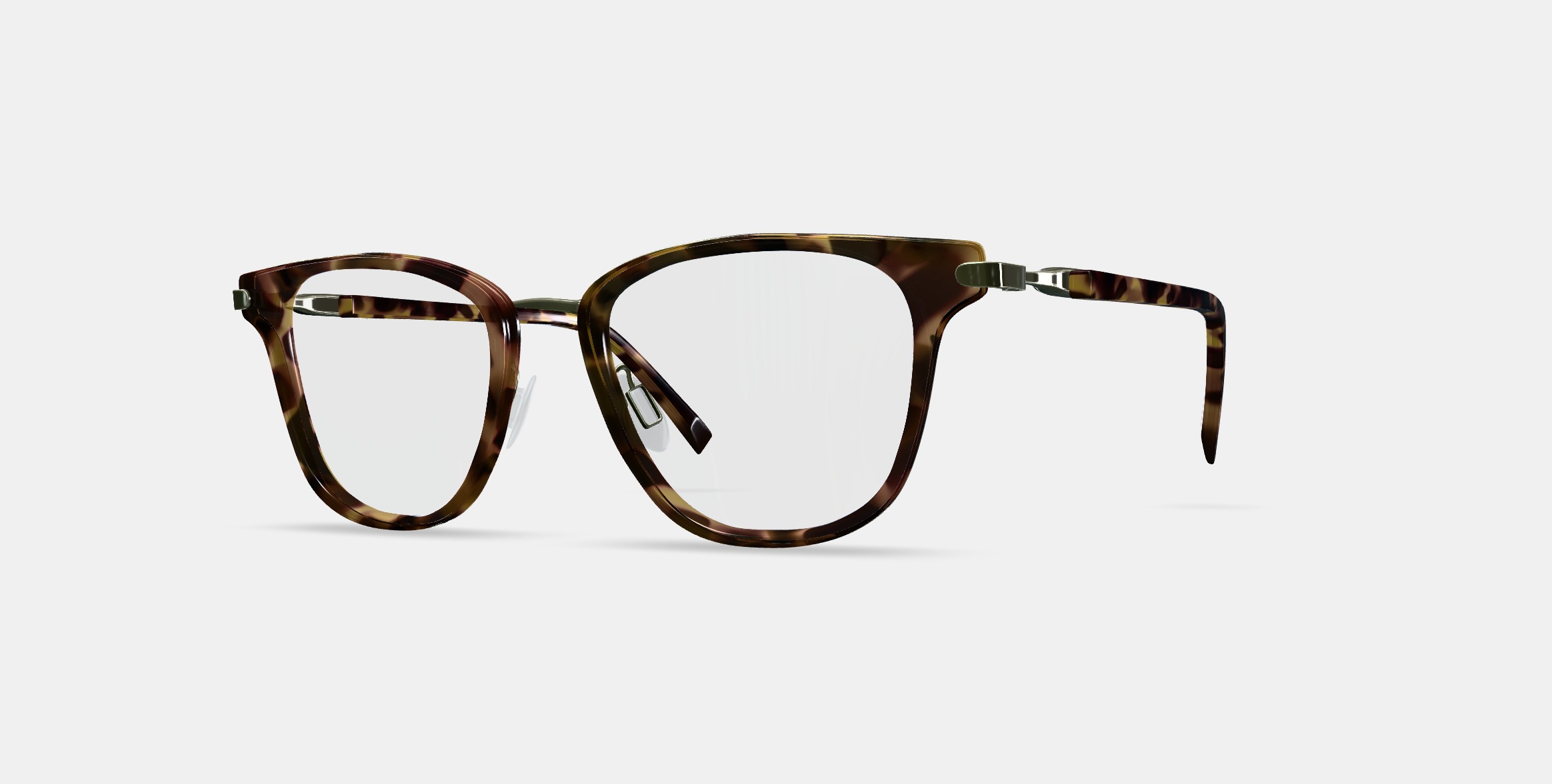Morley Eyeglasses in Brioche Tortoise with Riesling Low-poly 3D model_13