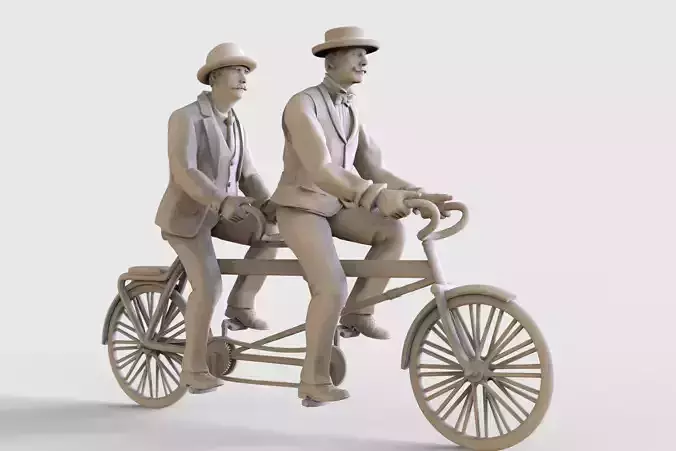 Tandem bike 3D print model