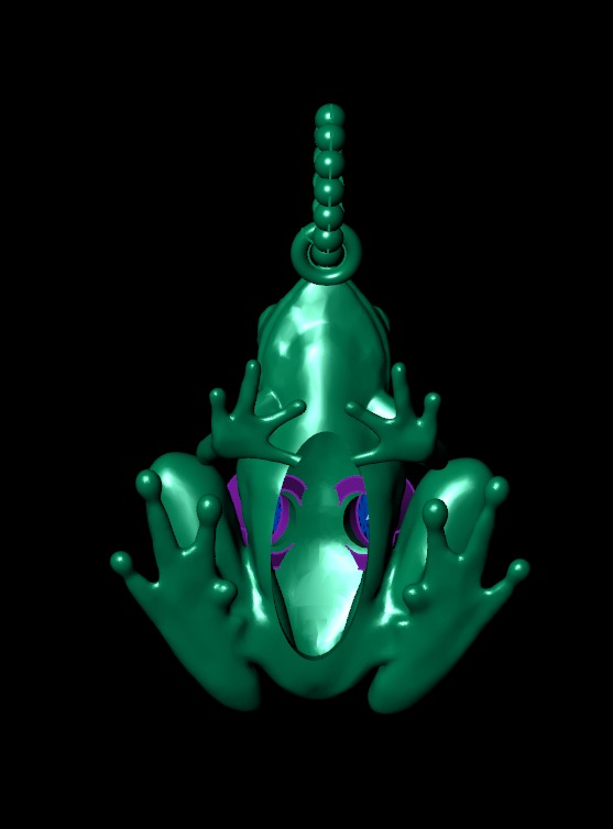 Frog pendant 3D print model_2