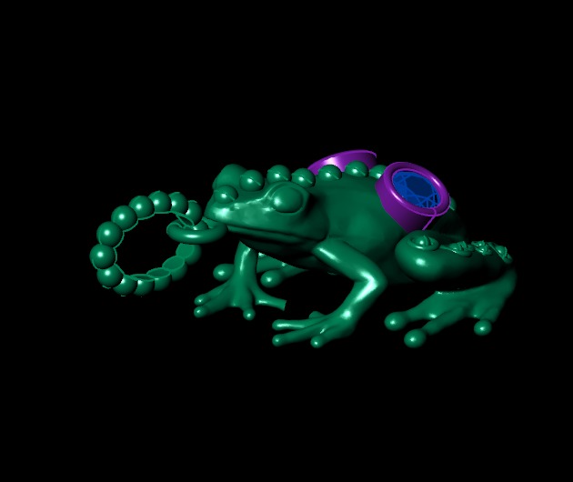 Frog pendant 3D print model_3