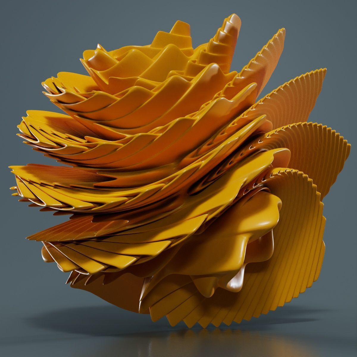Digital Flower 6 3D model_9
