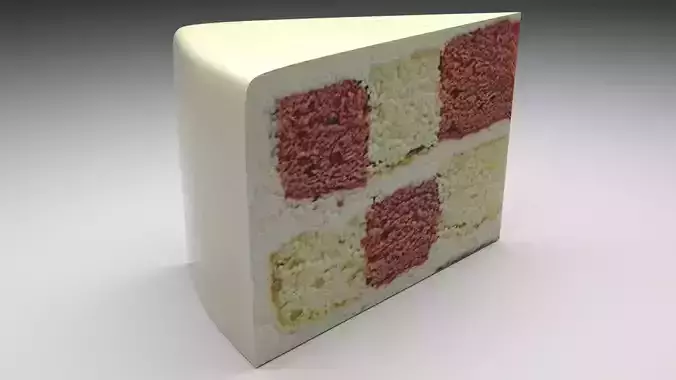 Pink and Vanilla Checker Cake