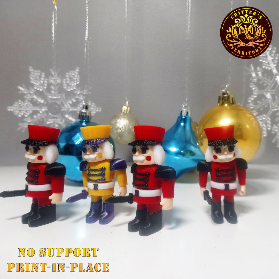 Flexi Mini Nutcracker Christmas Special No support 3D print model_6