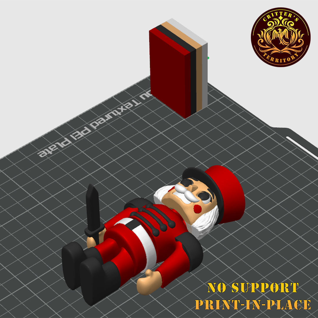 Flexi Mini Nutcracker Christmas Special No support 3D print model_11
