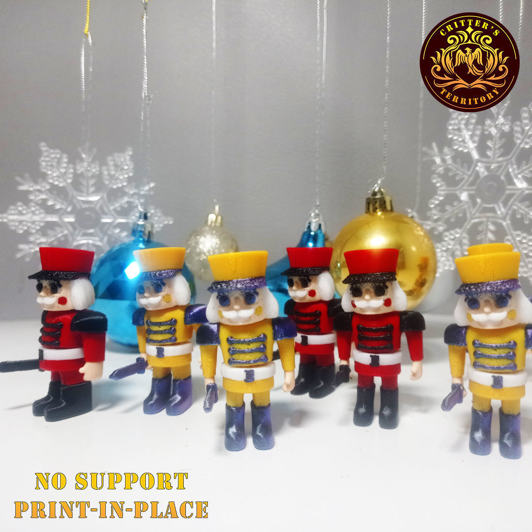 Flexi Mini Nutcracker Christmas Special No support 3D print model_2