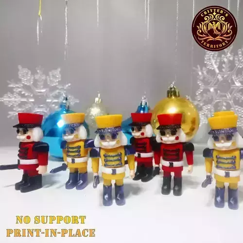 Flexi Mini Nutcracker Christmas Special No support 3D print model