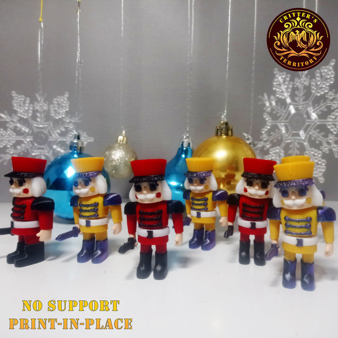 Flexi Mini Nutcracker Christmas Special No support 3D print model_5