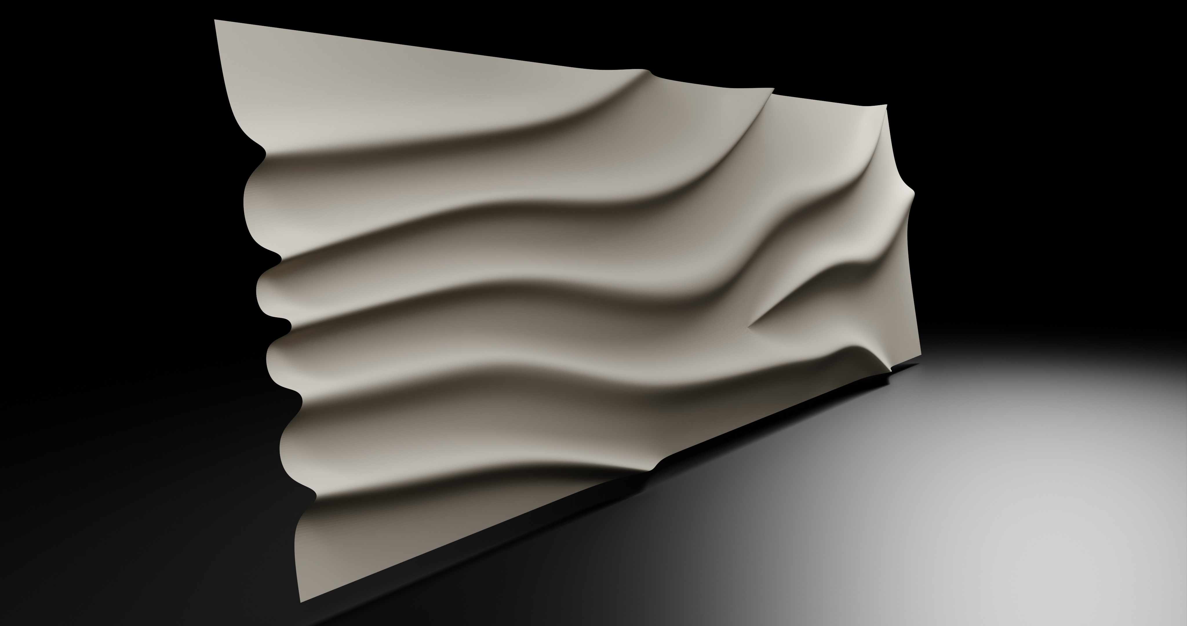 Elegant Front Panel Bas-Relief 3D Mesh for TV Stands 3D print model_1