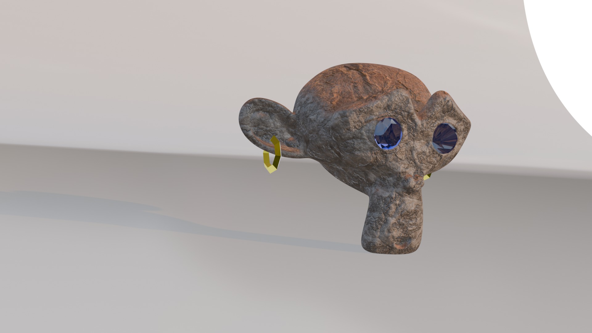 Ancient monkey treasure Low-poly 3D model_1