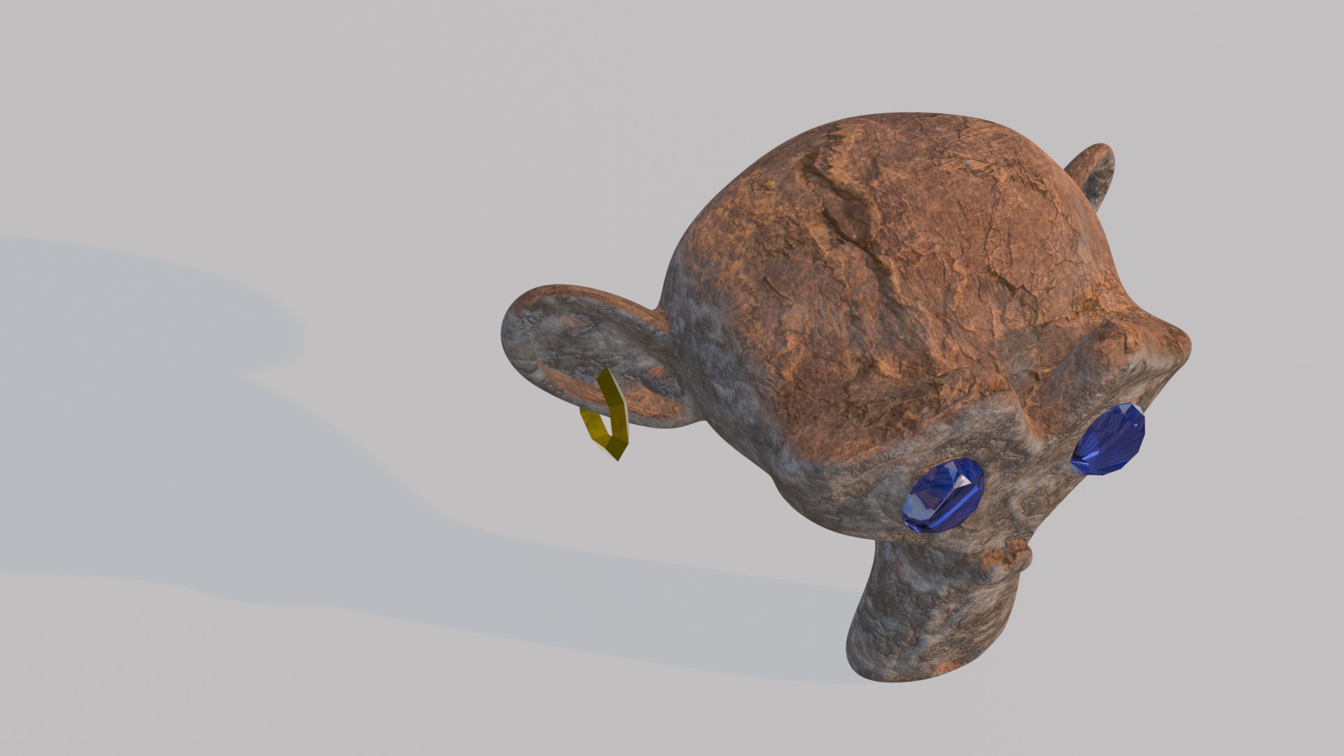 Ancient monkey treasure Low-poly 3D model_4