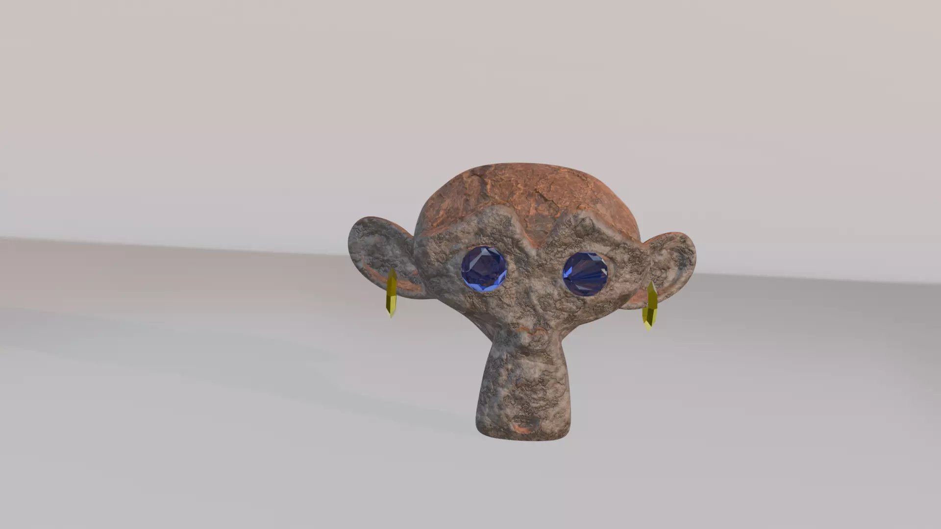 Ancient monkey treasure Low-poly 3D model_0