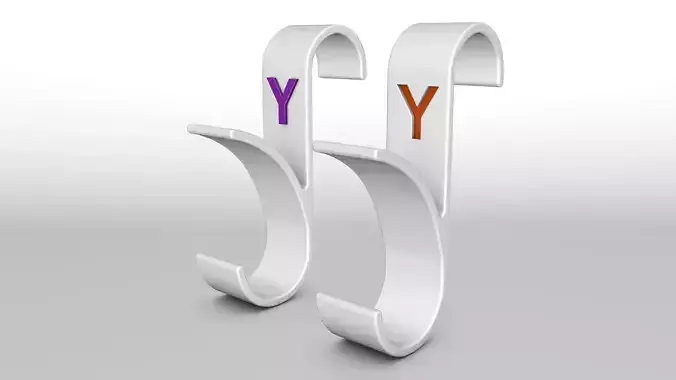Letter Y 3D Printed Towel Hook Wall Hanger  3D print model
