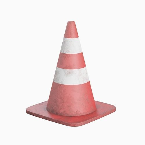 Traffic Cone 03 Low-poly 3D model