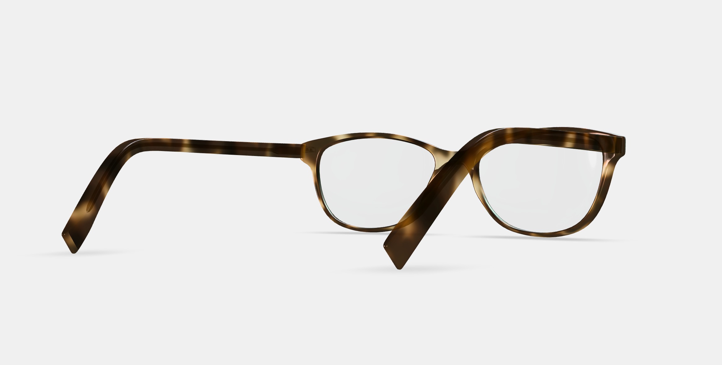 Daisy Eyeglasses in Oak Barrel Low-poly 3D model_6