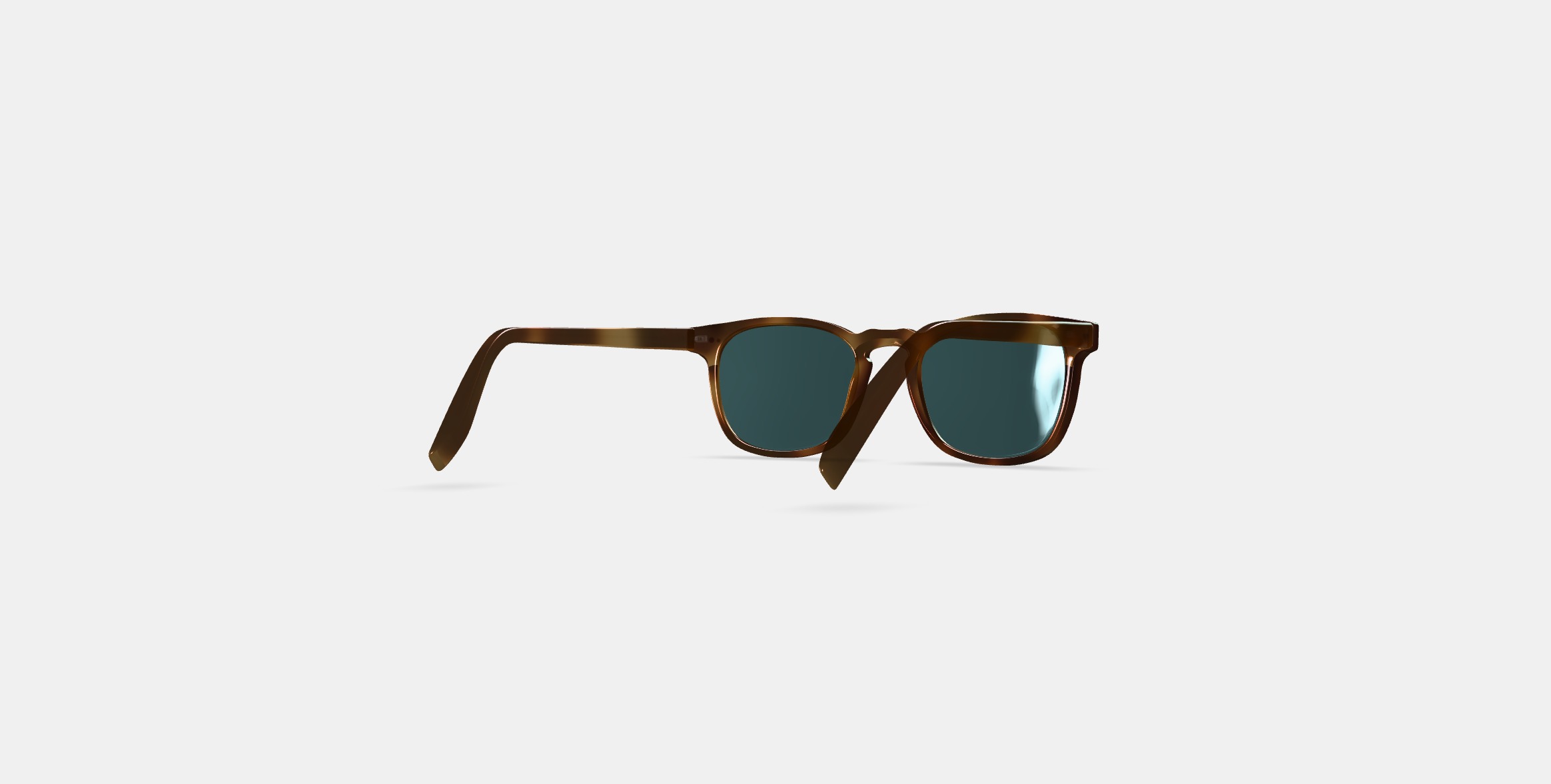 Elio Sunglasses in Black Walnut Low-poly 3D model_5