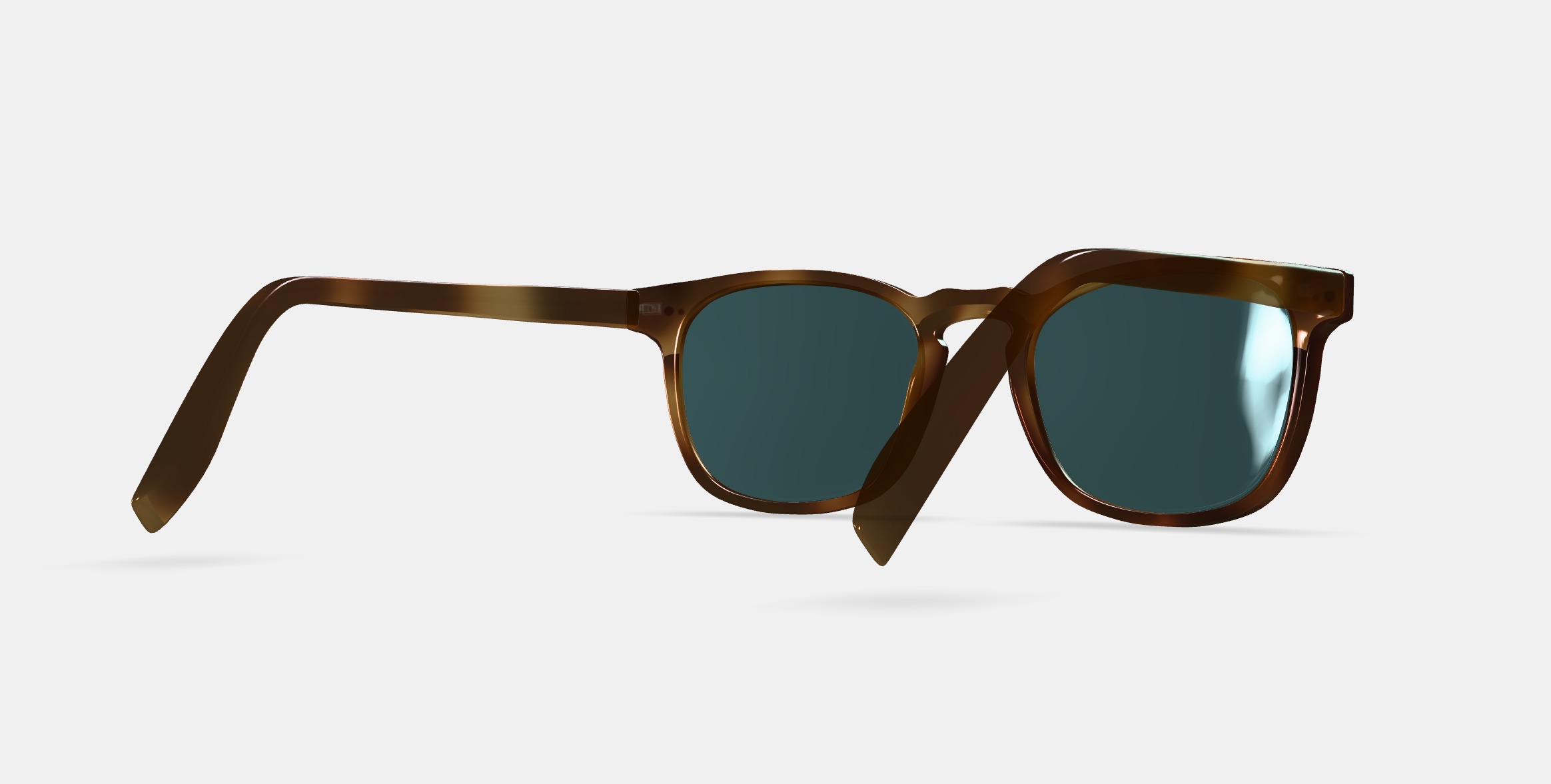 Elio Sunglasses in Black Walnut Low-poly 3D model_6