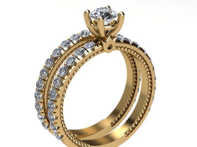 Twins Ring 3D print model_16